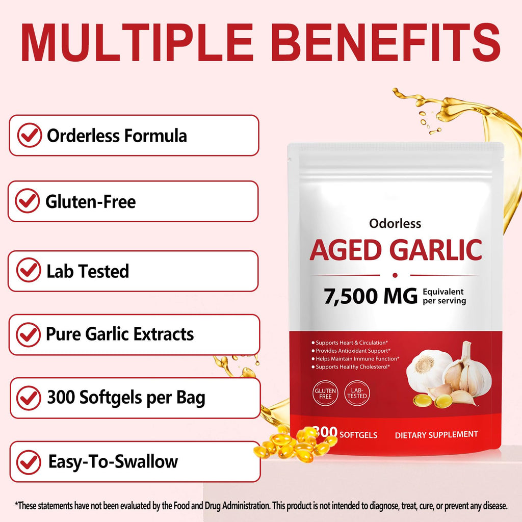Odorless Garlic Supplement 300 Softgels B919753