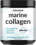 Marine Collagen Powder, 500g Hydrolyzed Type I & III Peptides, Unflavored A66123