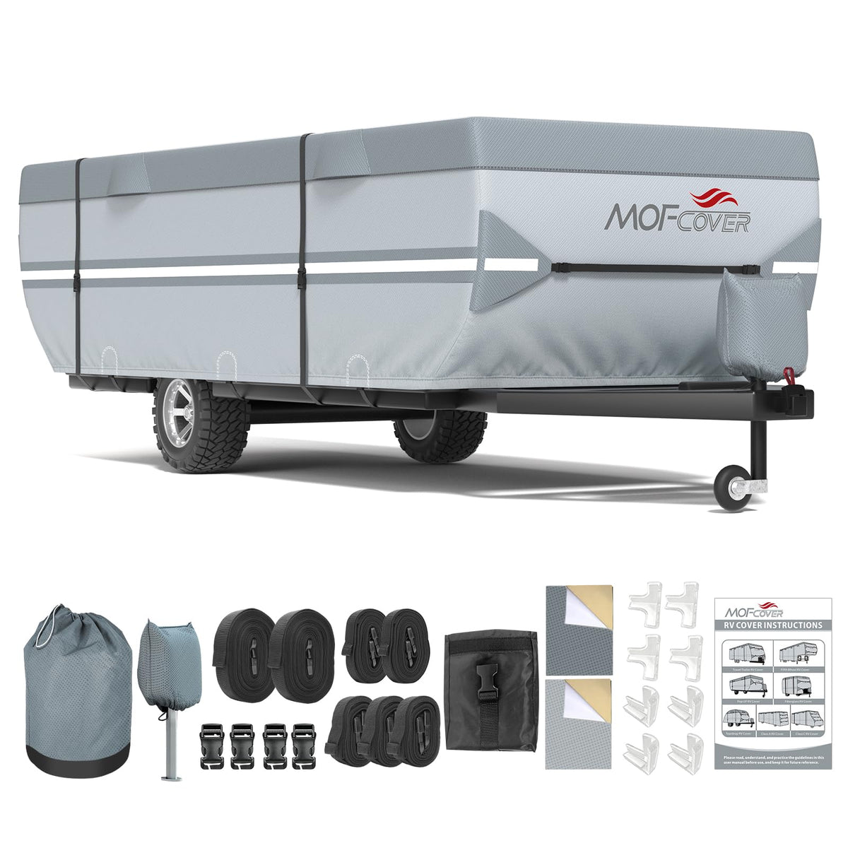9 Layers Rip-Stop 14-16ft Pop Up Camper Cover P14351