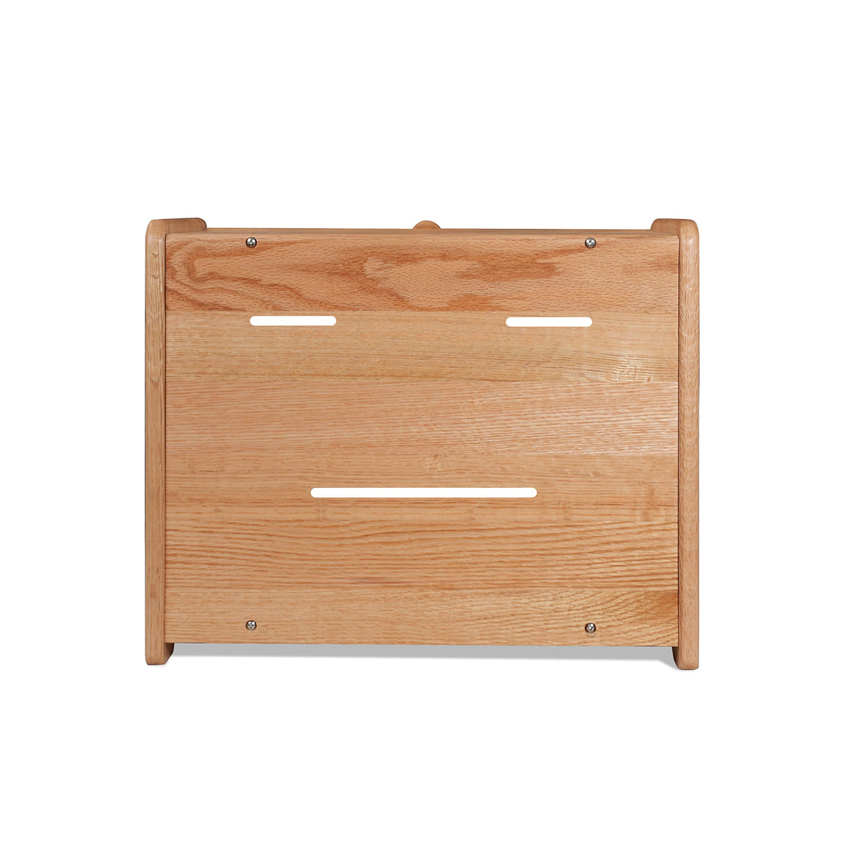 Solid Wood Oak Bread Box with Clear Window Q3411