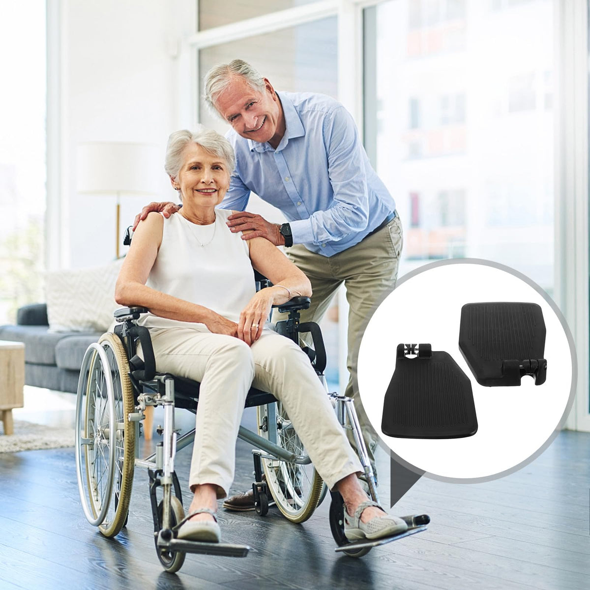Heavy Duty Plastic Wheelchair Footrests Z3400