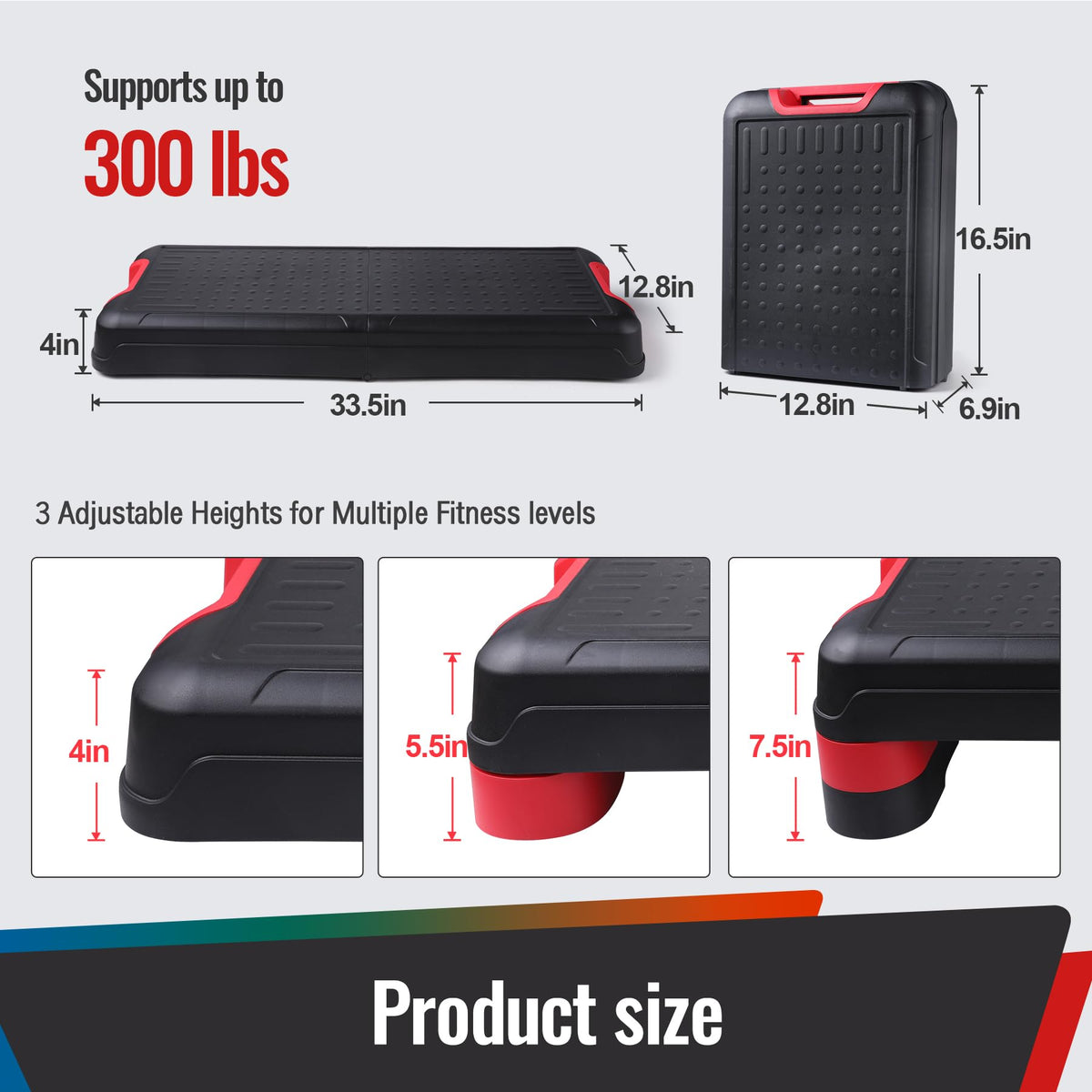 33.5" Foldable Aerobic Step Platform Z5397