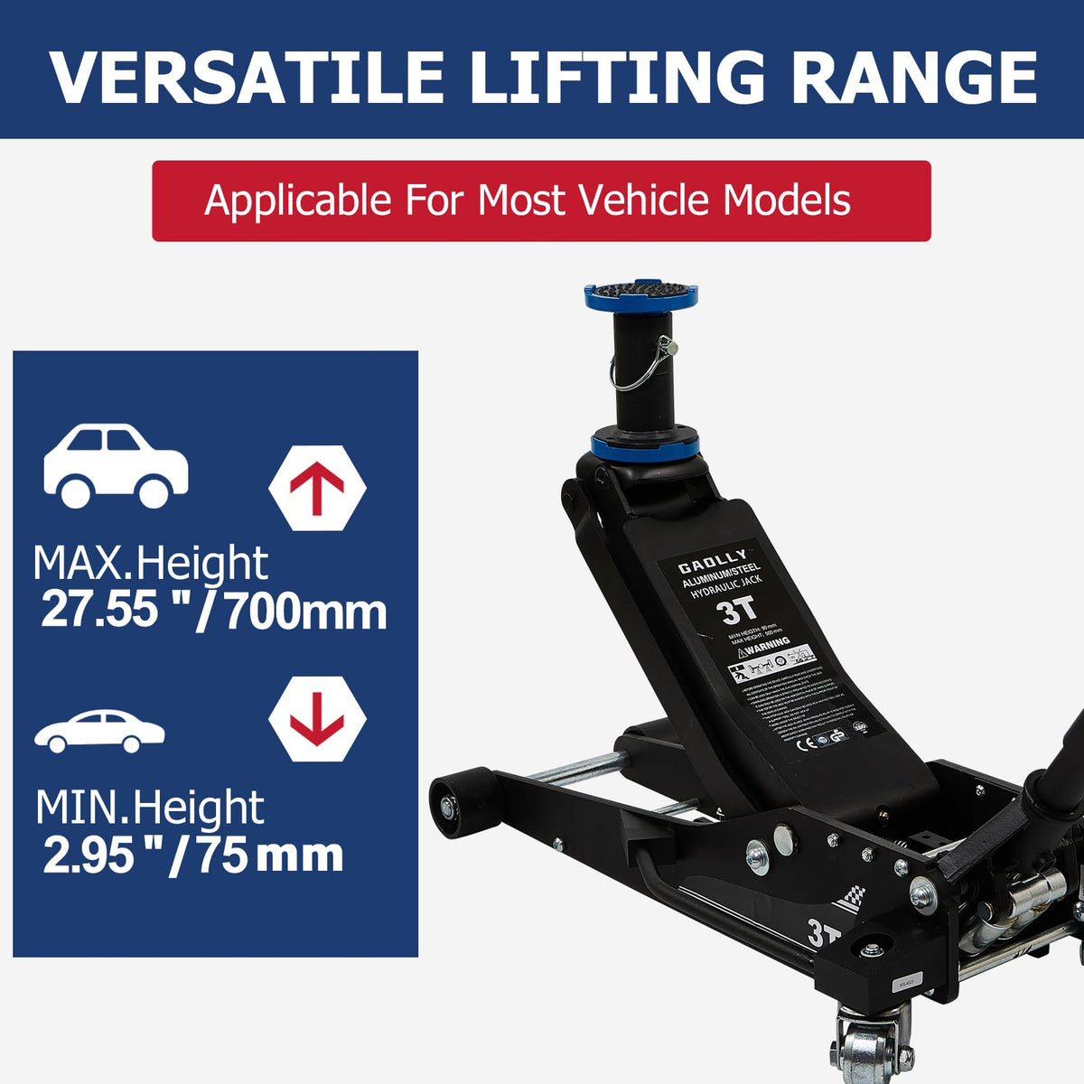3 Ton Aluminum and Steel Floor Jack G4766