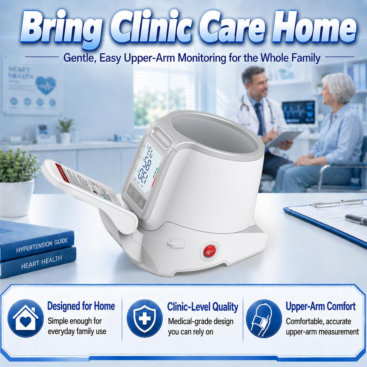 Upper Arm Blood Pressure Monitor with 7.1"-16.5" Cuff Q943790