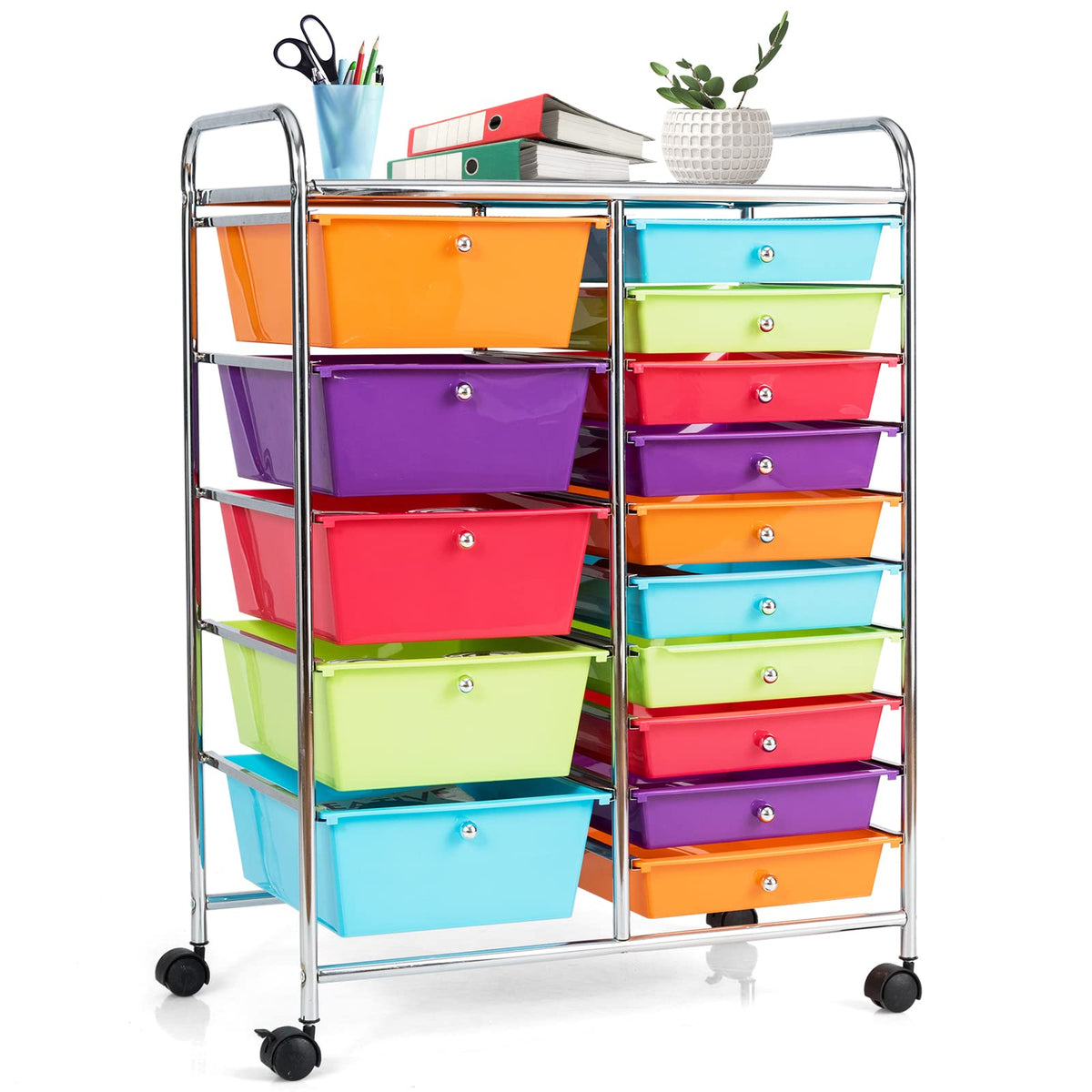 15 Drawer Rolling Storage Cart W57844