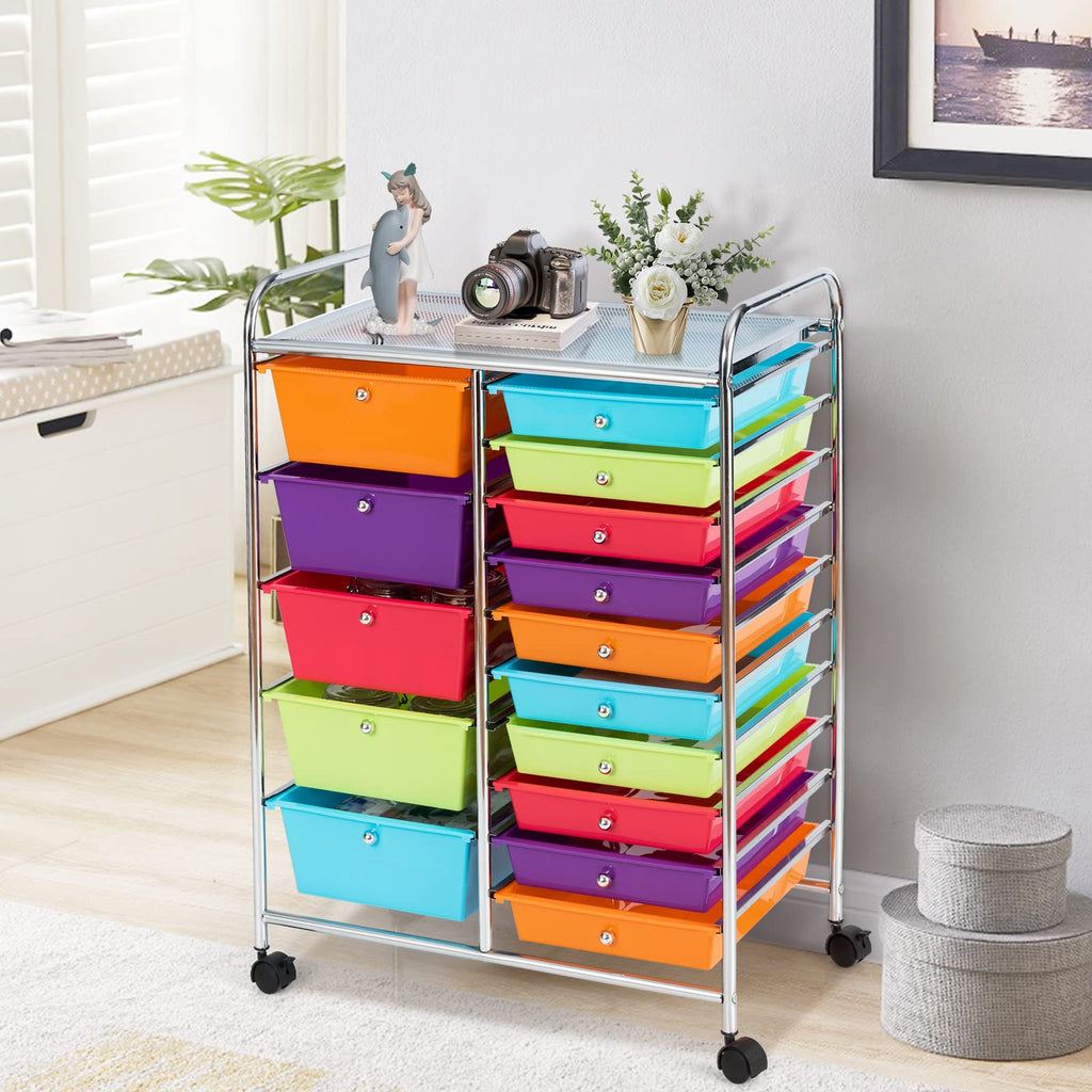 15 Drawer Rolling Storage Cart W57844