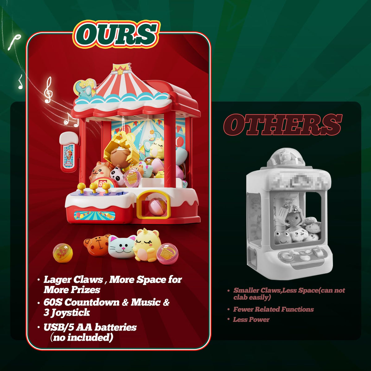 Claw Machine with 30 Mini Prizes N86950