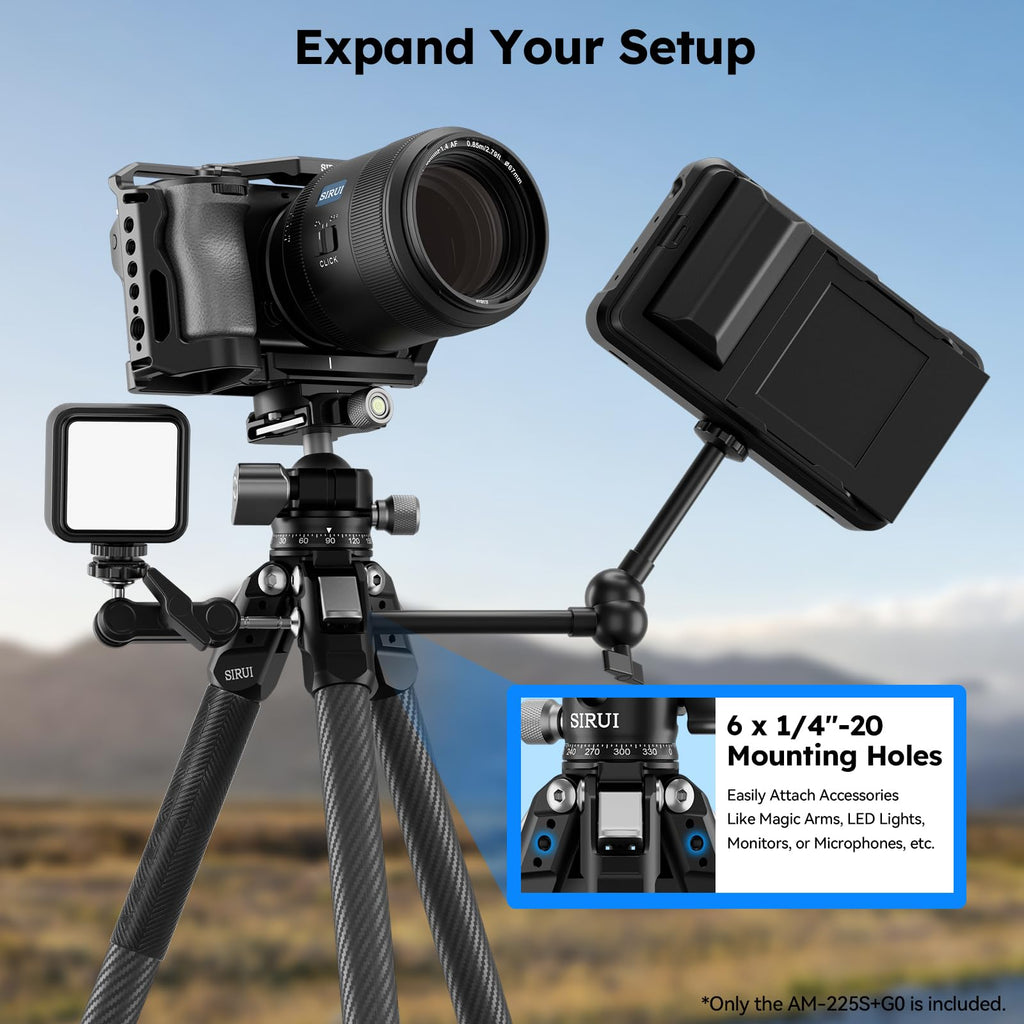Carbon Fiber Travel Tripod with Quick Release Plate A357753