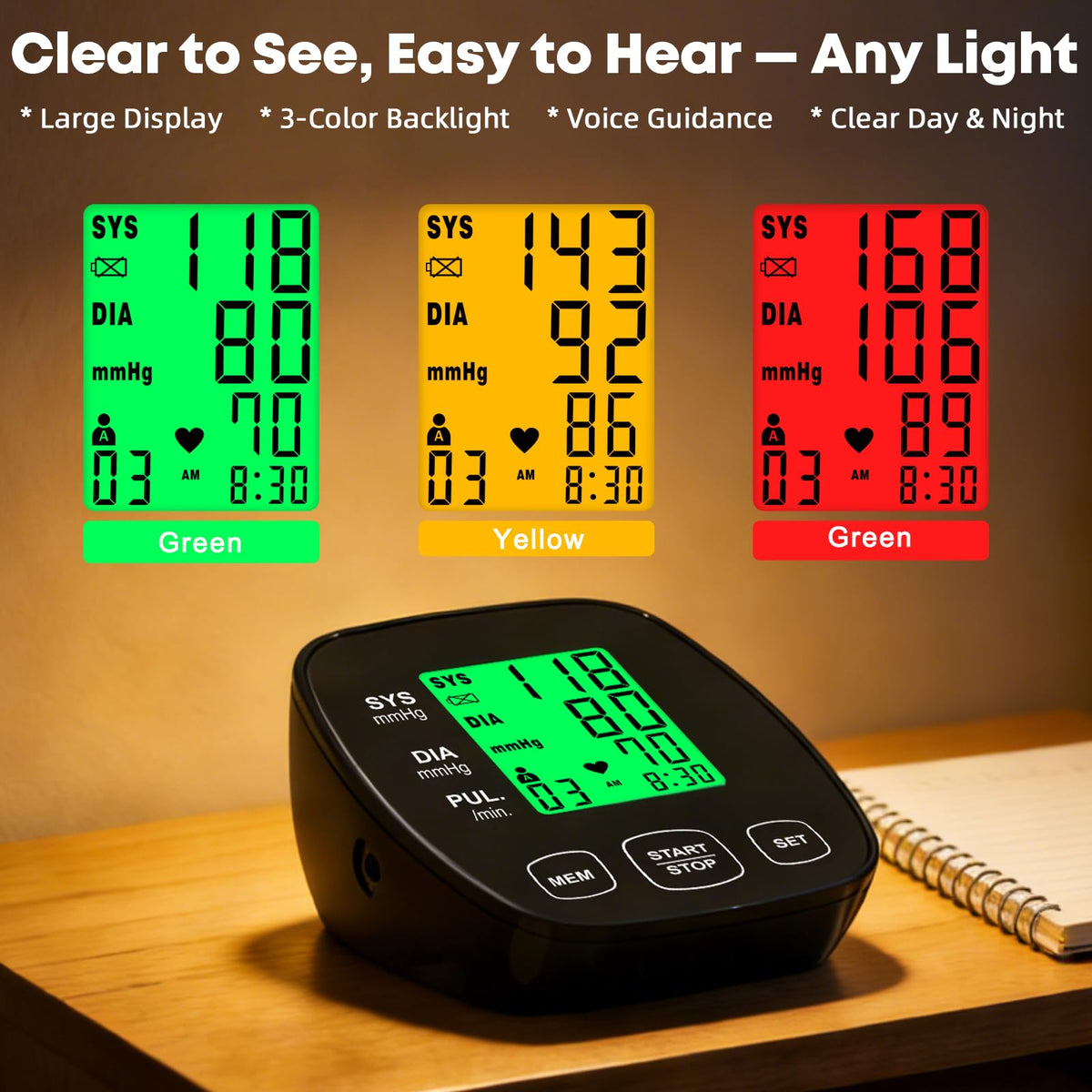 Blood Pressure Monitor with 2 Size Cuffs Q4302