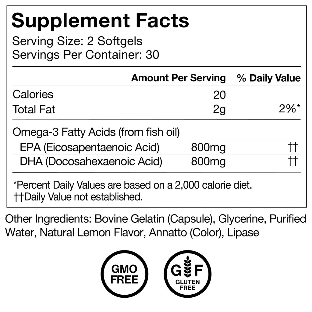 Omega-3 Fish Oil EPA & DHA 1,600mg Supplement X83943