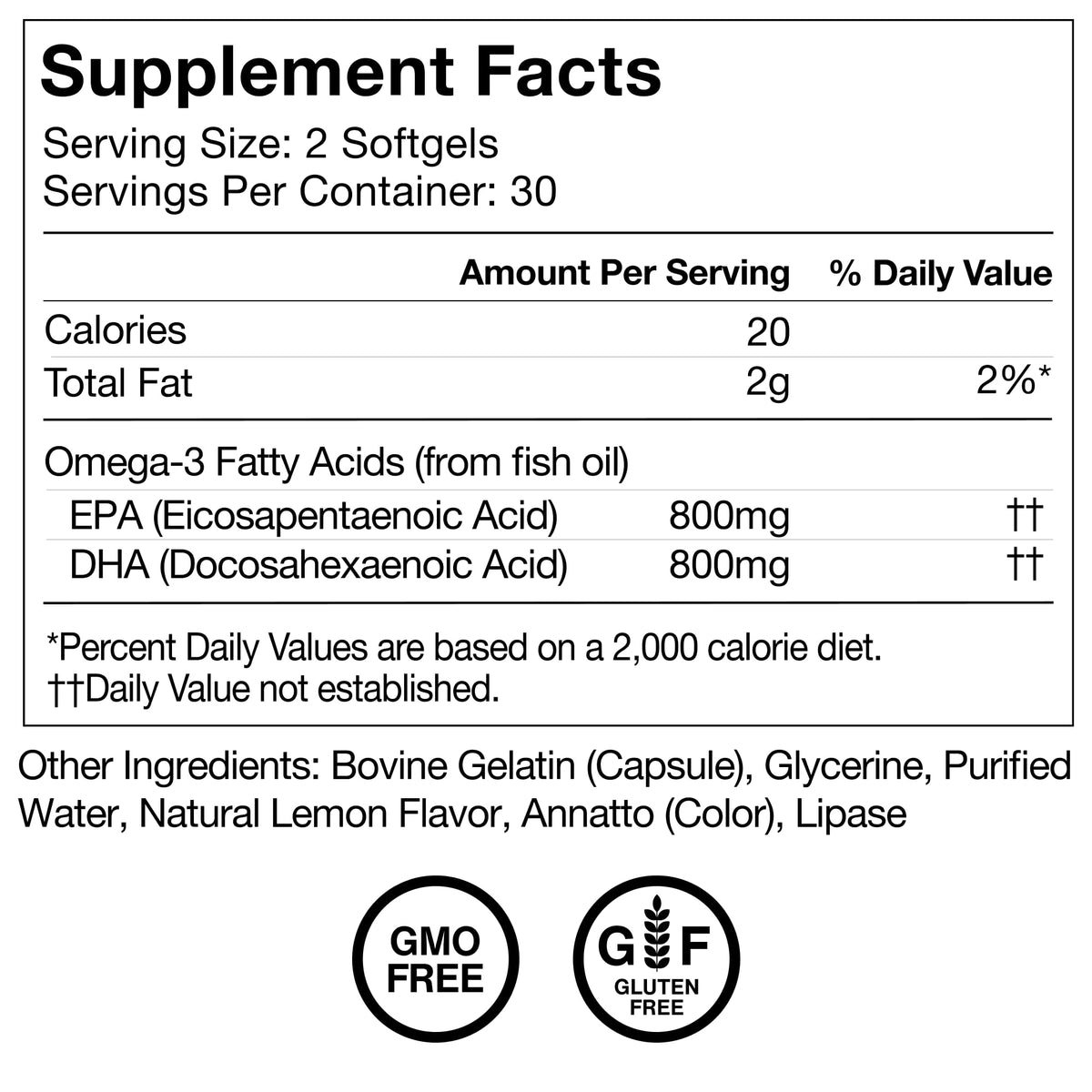 Omega-3 Fish Oil EPA & DHA 1,600mg Supplement X83943