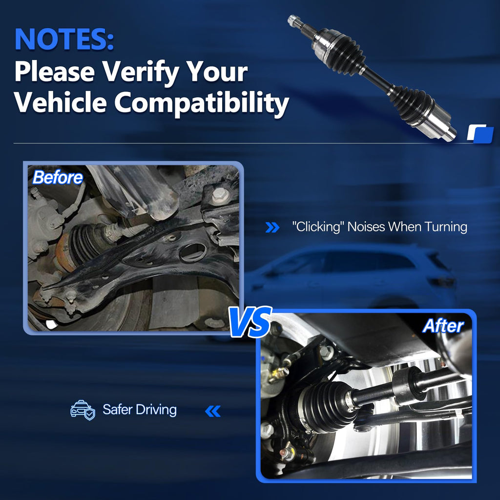 CV Axle Joint Assembly Front V484386