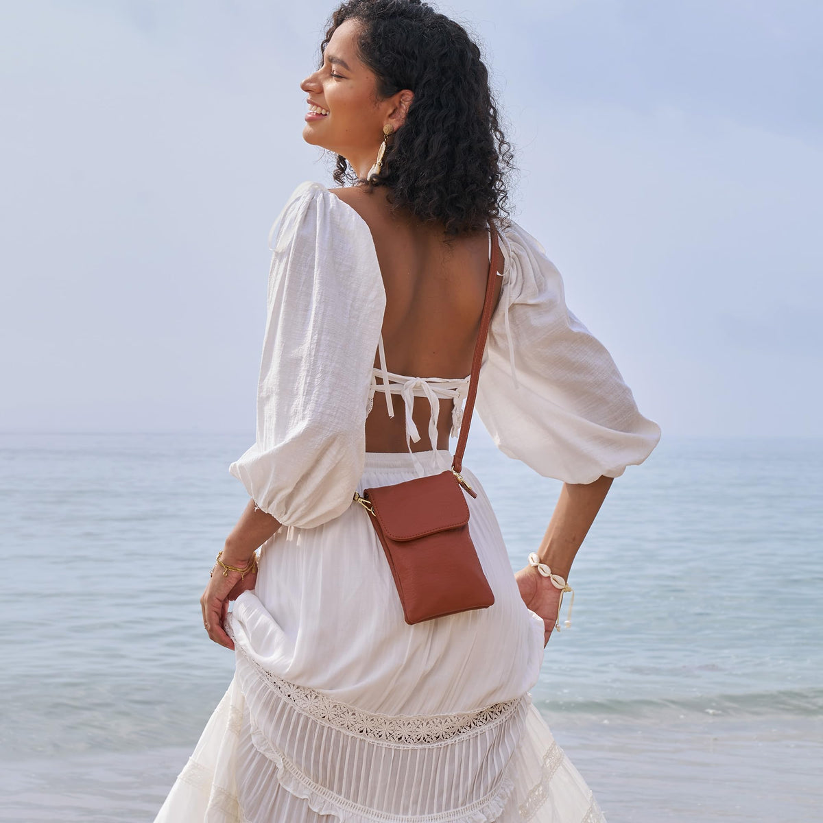 Small Vegan Leather Crossbody Bag R134246