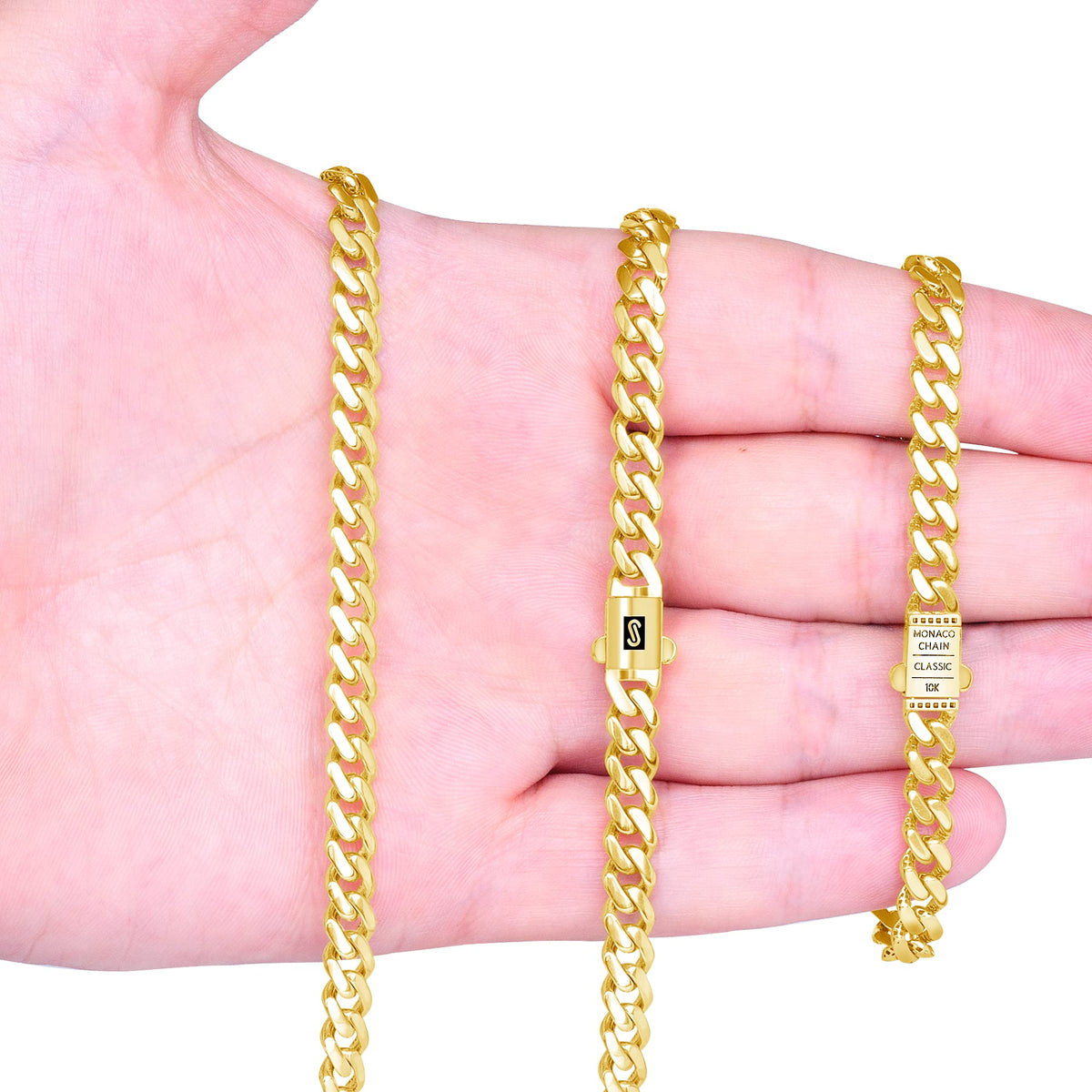 10k Yellow Gold 6mm Cuban Chain Necklace Y670