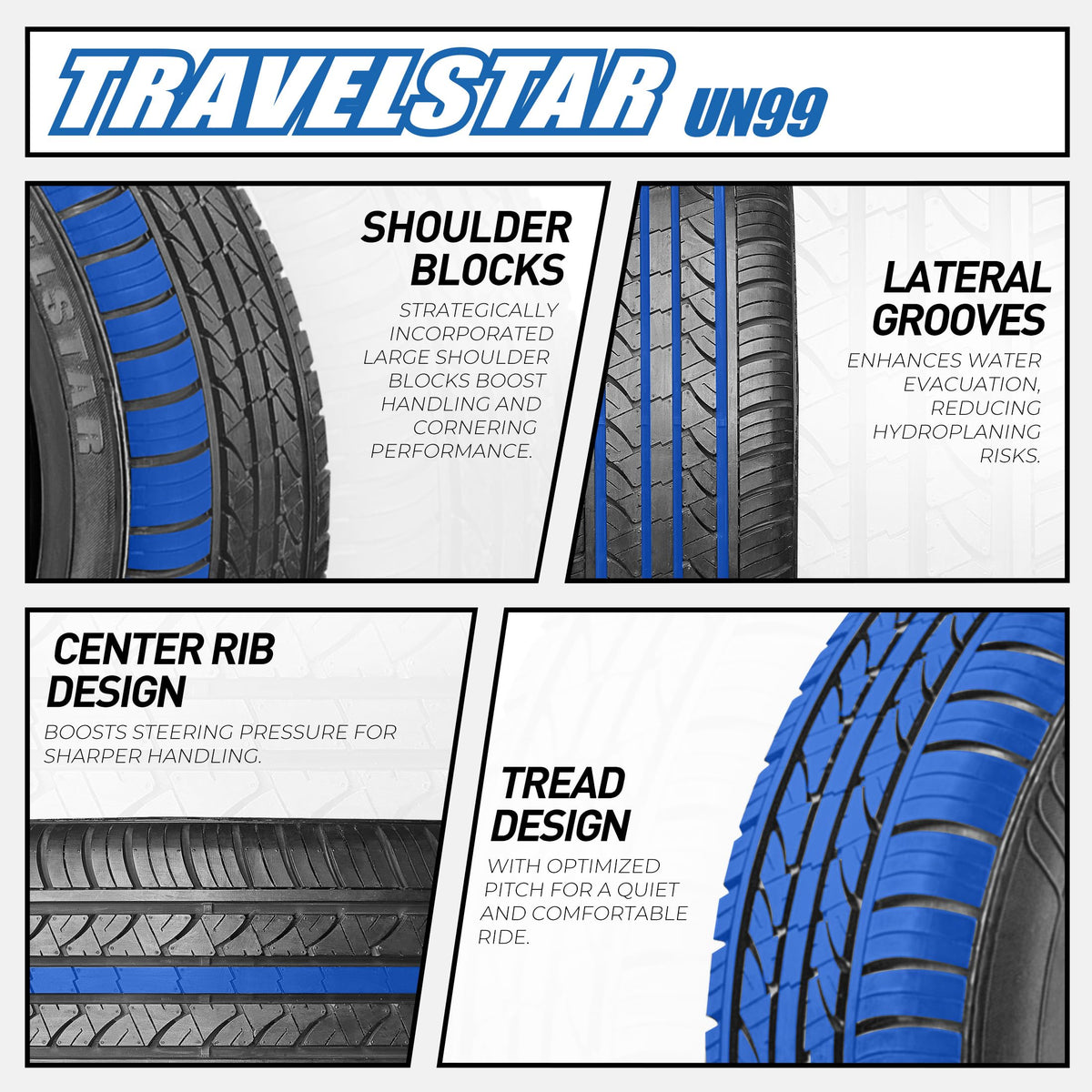 Set of 4 195/65R15 91H All Season Radial Car Tire J2048