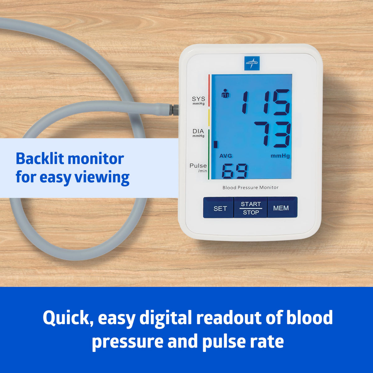 Digital Blood Pressure Monitor with Adult Upper Arm Cuff E9933