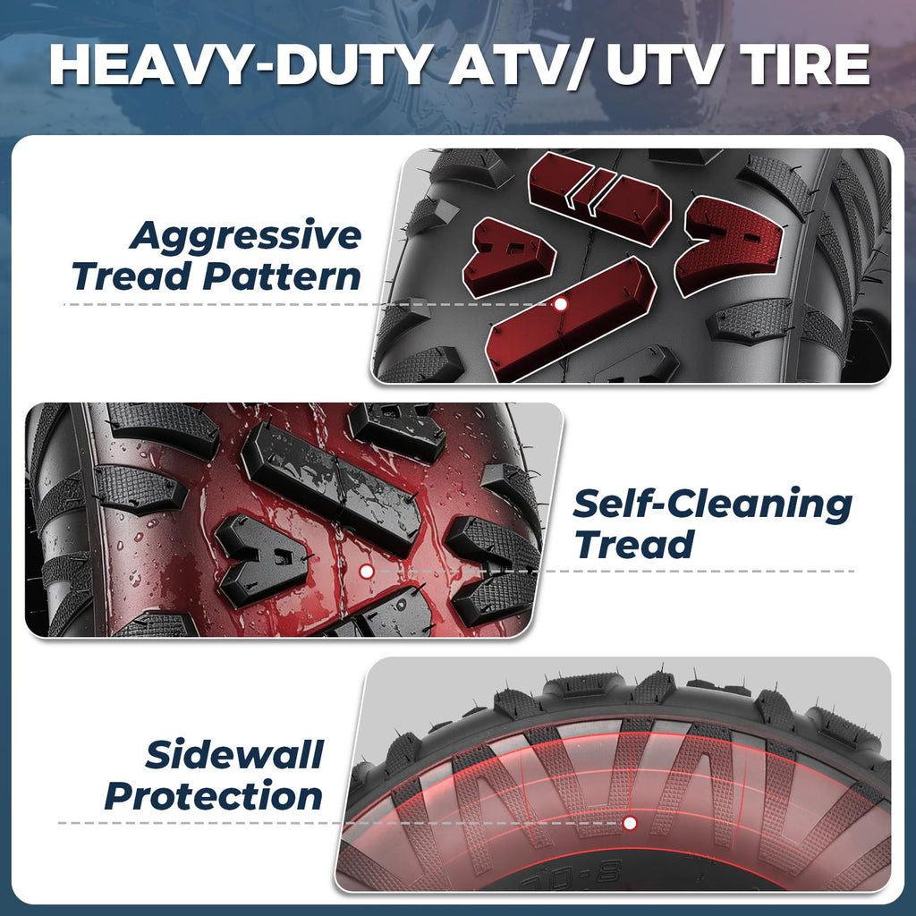 19x7-8 4-Ply All Terrain ATV/UTV Tires Set of 2 T858923