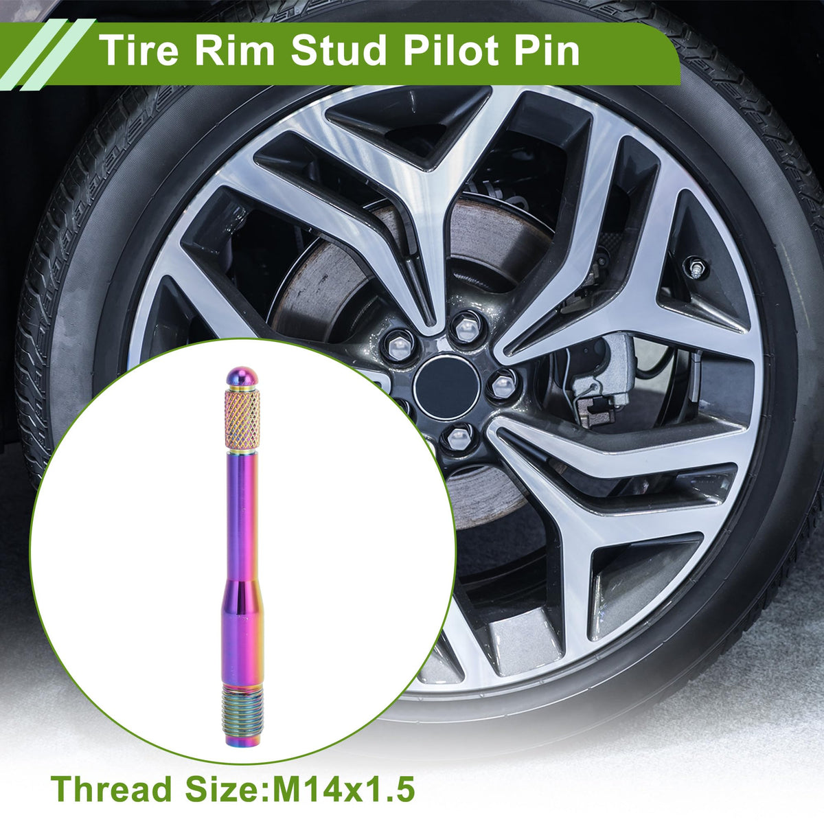 M14x1.5 120mm Stainless Steel Wheel Alignment Pin V907319