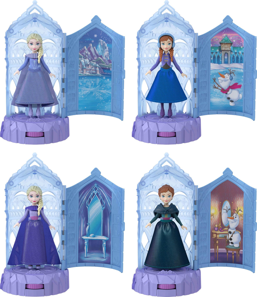 Small Dolls & Mini Castle Playsets with Spinning Doll Reveal F61367