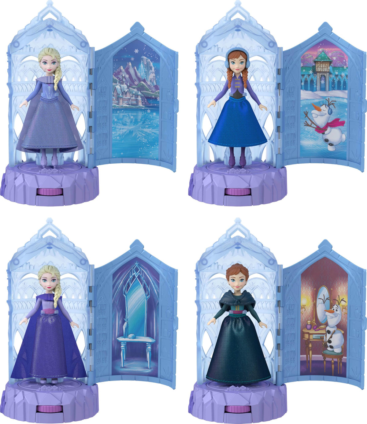 Small Dolls & Mini Castle Playsets with Spinning Doll Reveal F61367