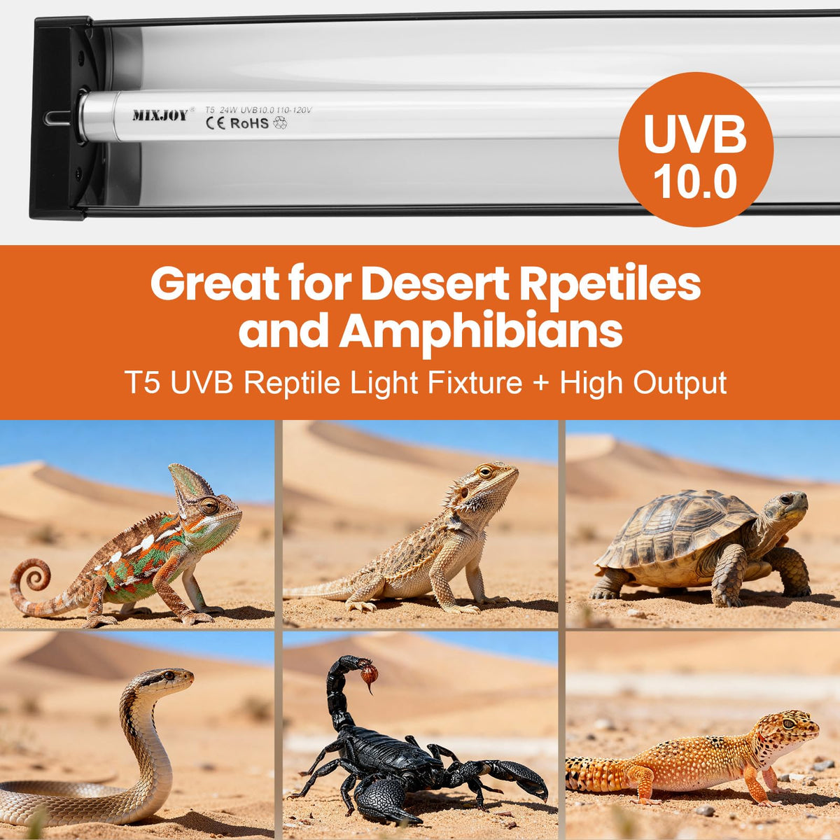 24W 10.0 UVB Reptile Light Kit T9065