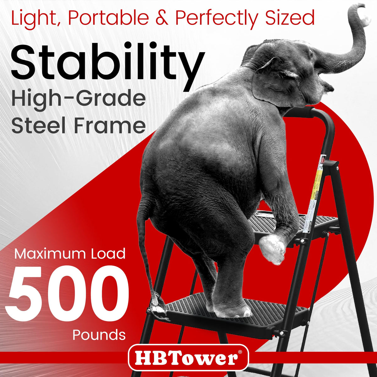 Folding Step Ladder with Anti-Slip Pedal Y78440
