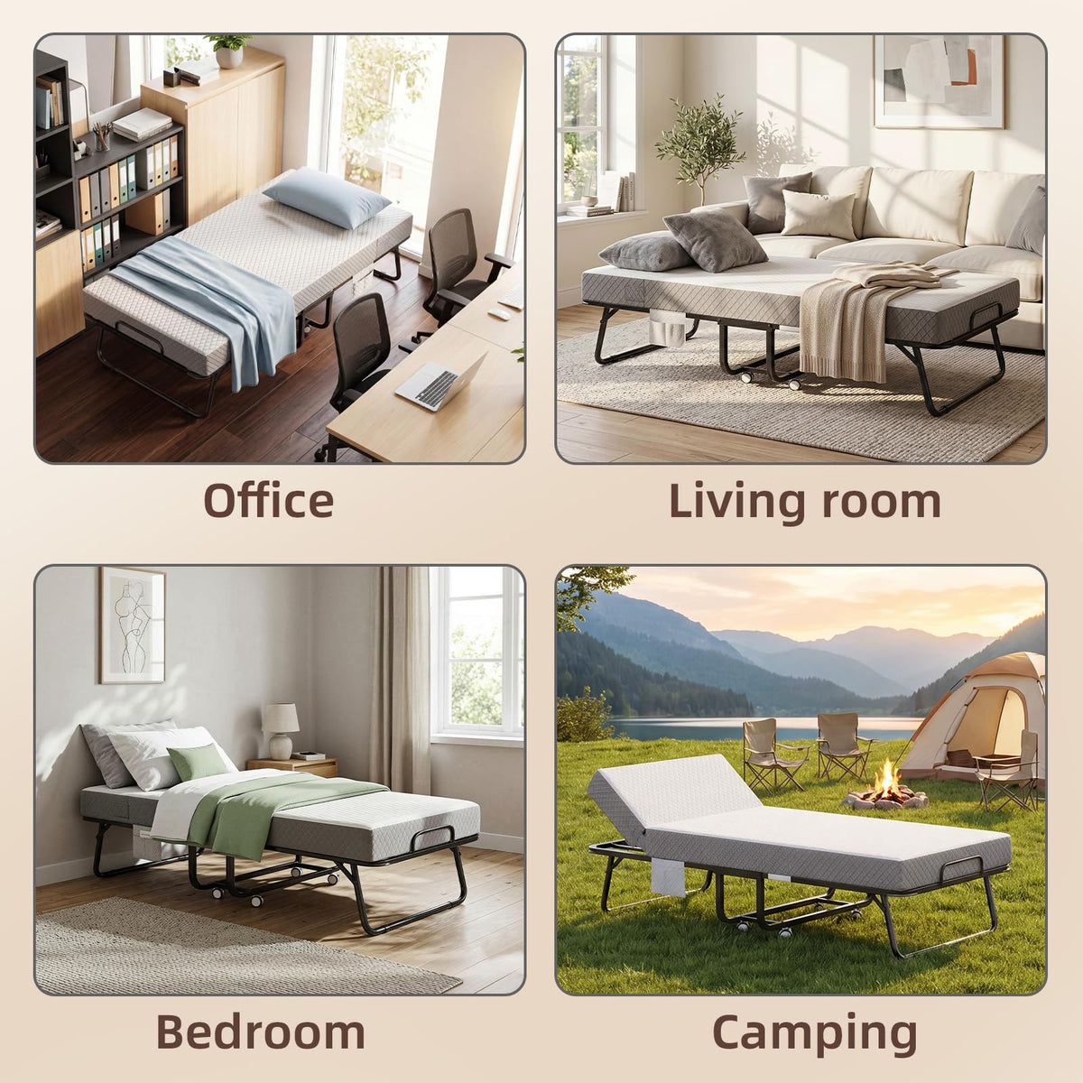 Adjustable Folding Bed with Mattress C540