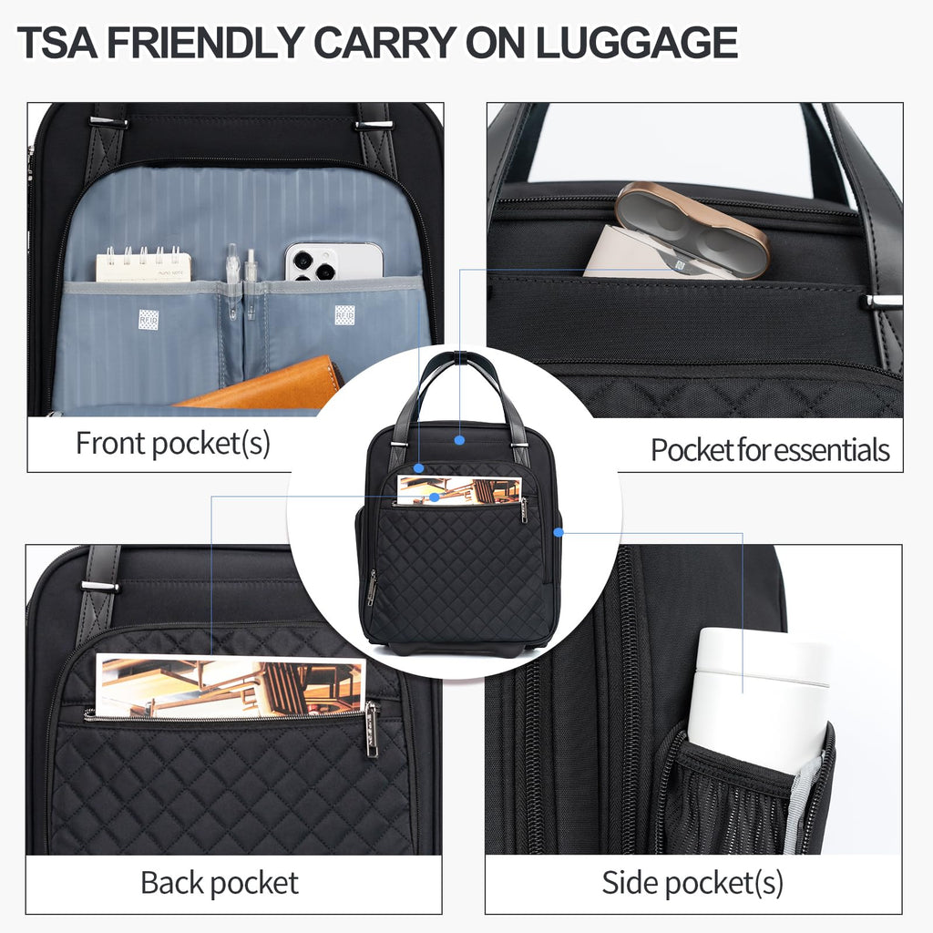 Black 16" Underseat Wheeled Bag P896547