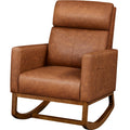 Brown Leather Glider Chair Z749