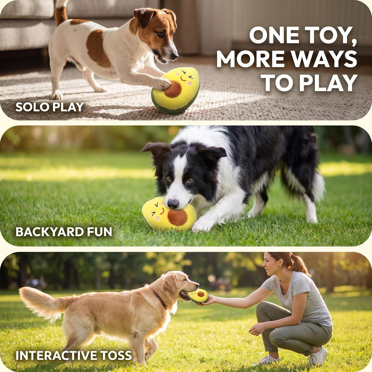 Yellow Soft Plush Avocado Dog Chew Toy Y86751