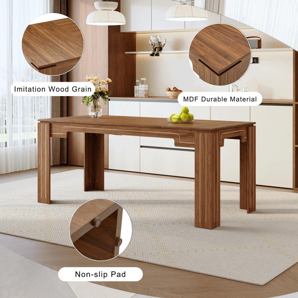 9 Piece Dining Table Set with 8 Pu Leather Chairs Y1727