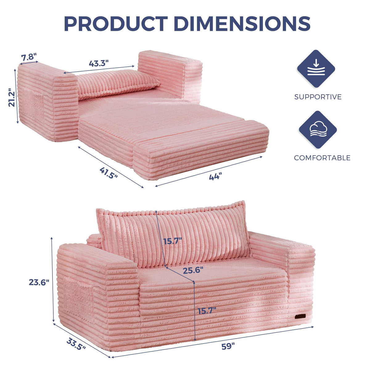 Convertible Sofa Bed A163034