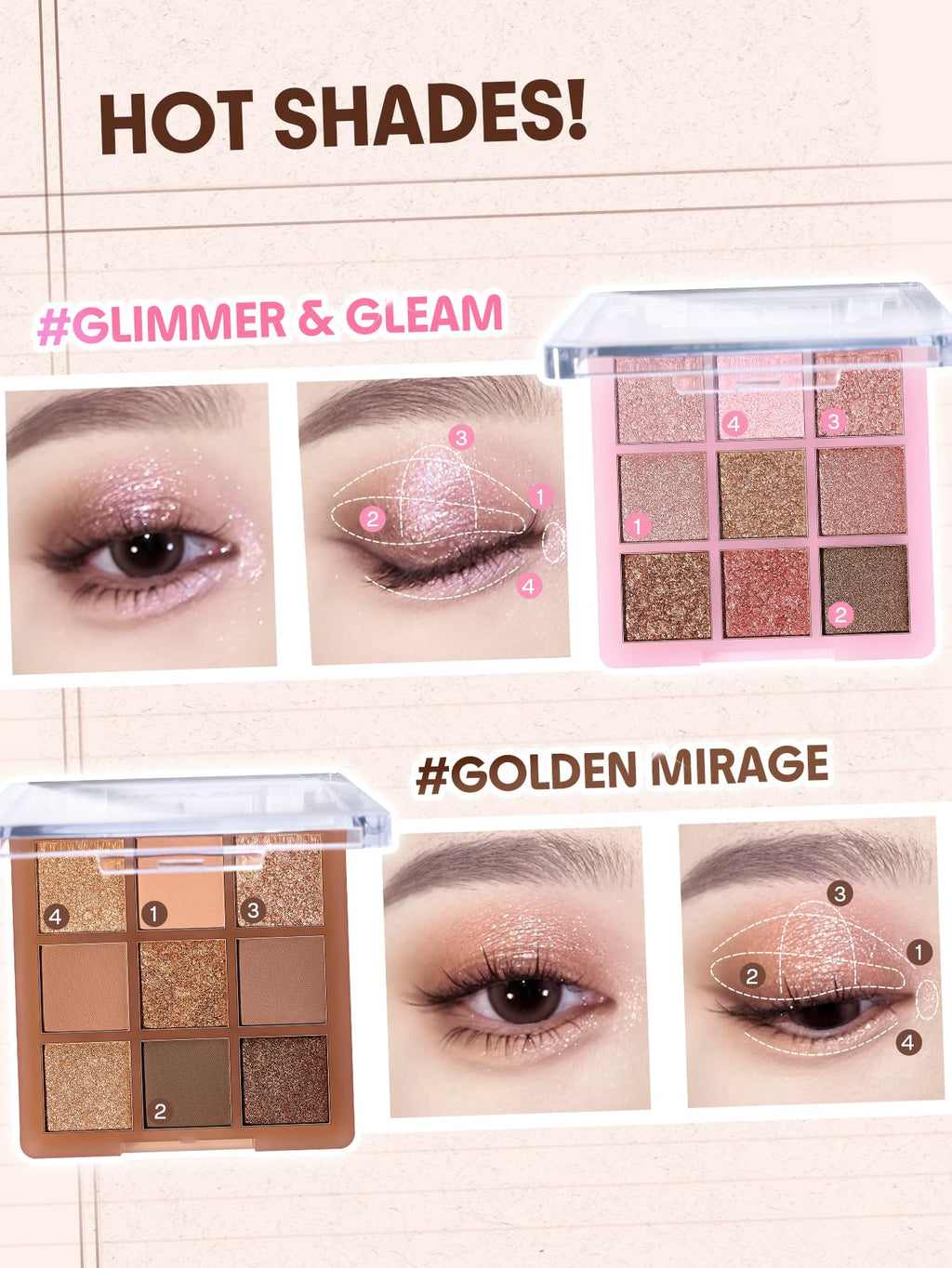 9-Color Shimmer & Matte Eyeshadow Palette U954090