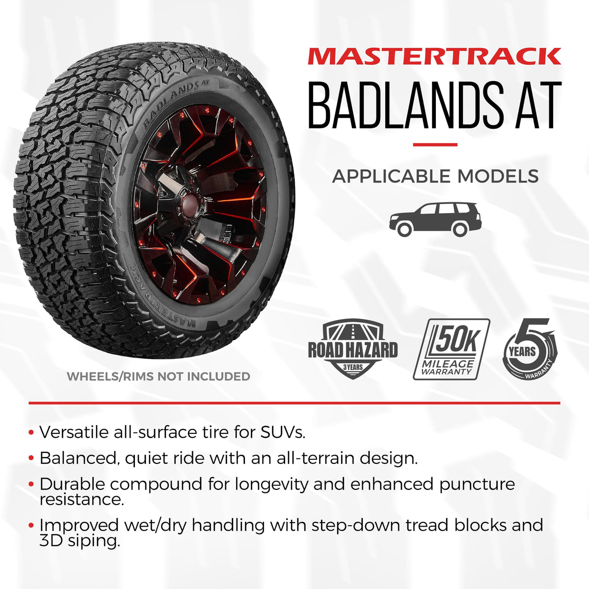 Set of 4 All Terrain SUV Tires H449