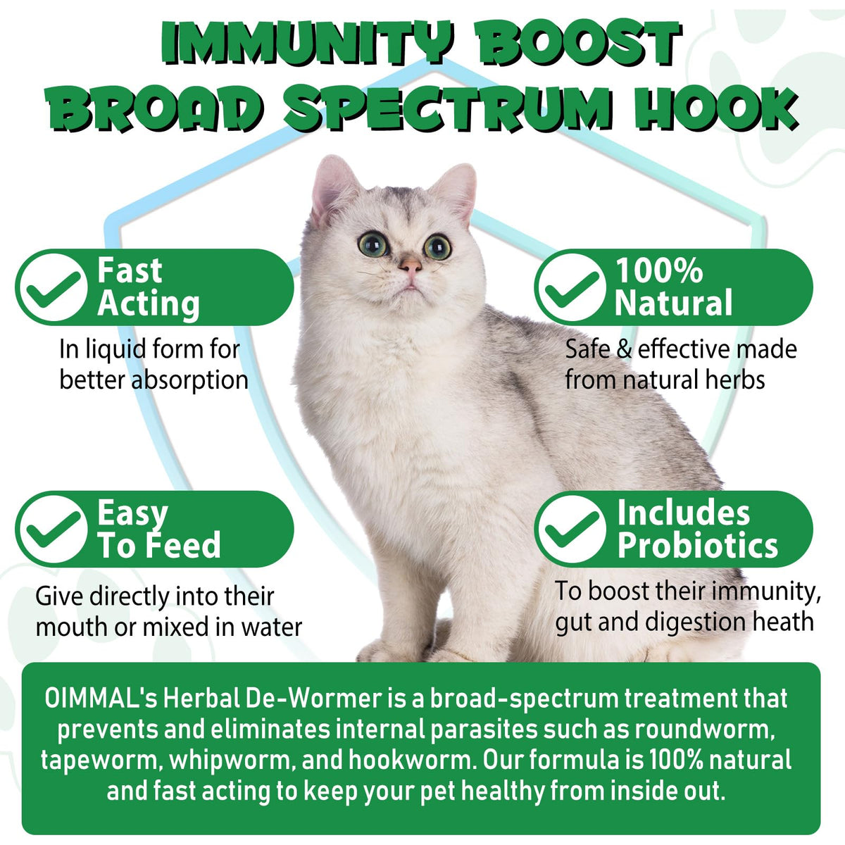 Herbal Cat Supplement Drops with Probiotic 60ml O954