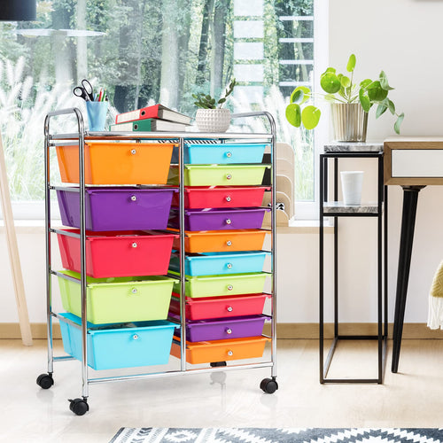 15 Drawer Rolling Storage Cart W57844