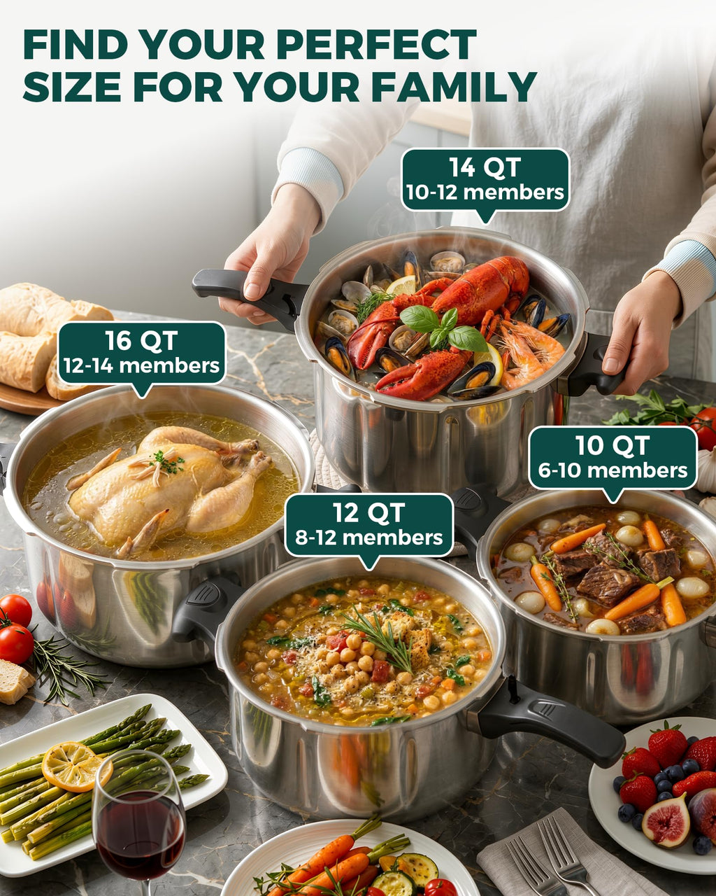 10 Quart Stainless Steel Pressure Cooker M39336