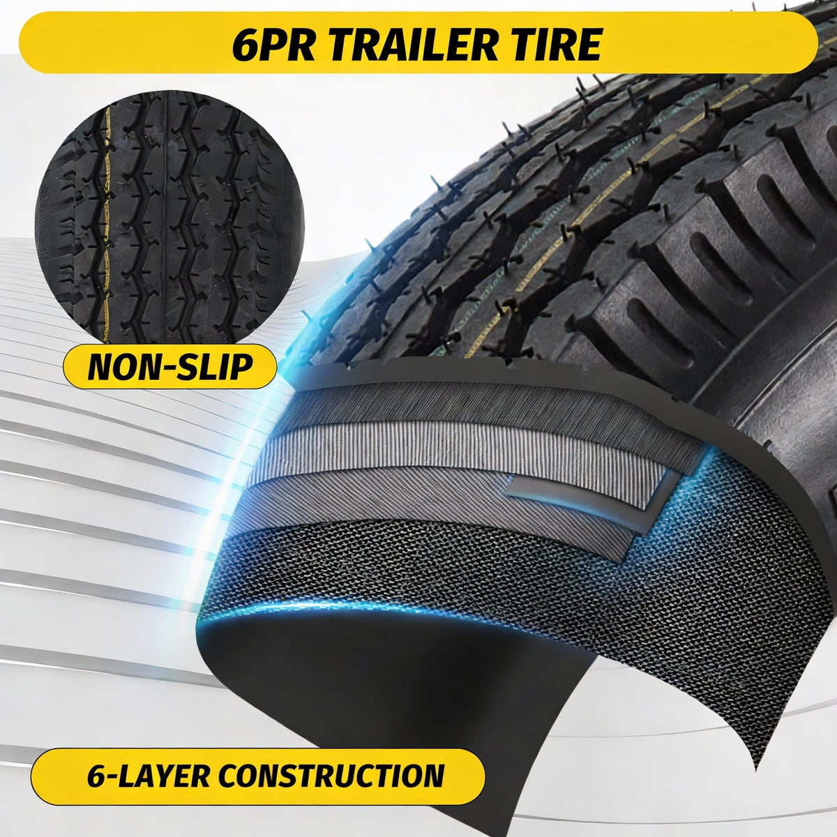 4.80-8 Trailer Tire 4 Lug 2 Pack Y94730