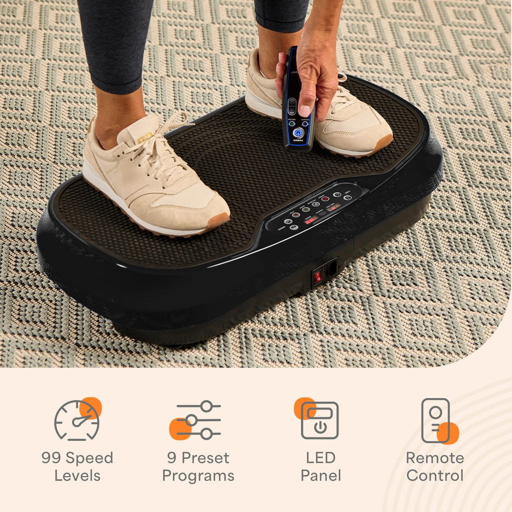 Mini Vibration Plate Exercise Machine with Resistance Bands V630276