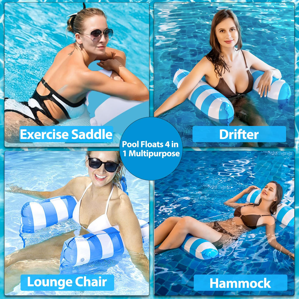 3 Pack Inflatable Pool Floats Hammock D719