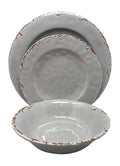 12 Piece Rustic Farmhouse Melamine Dinnerware Set P304
