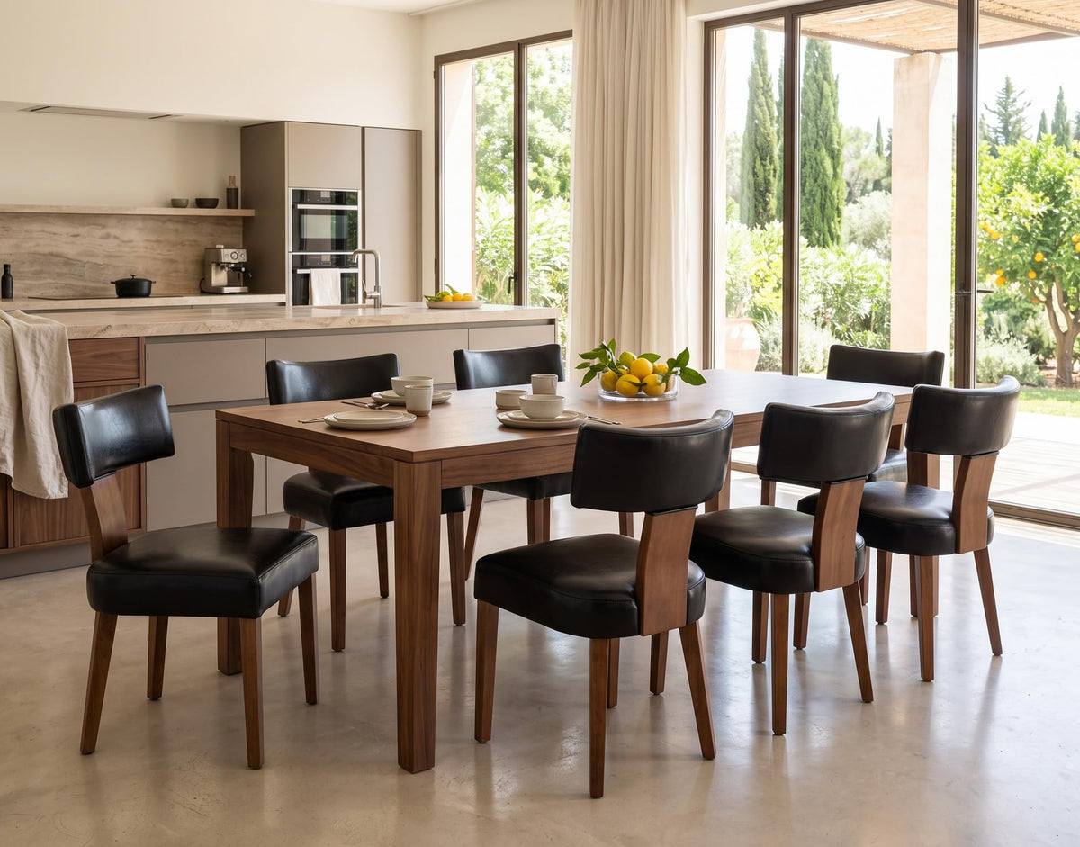 Black Set of 6 PU Leather Upholstered Dining Chairs O829130