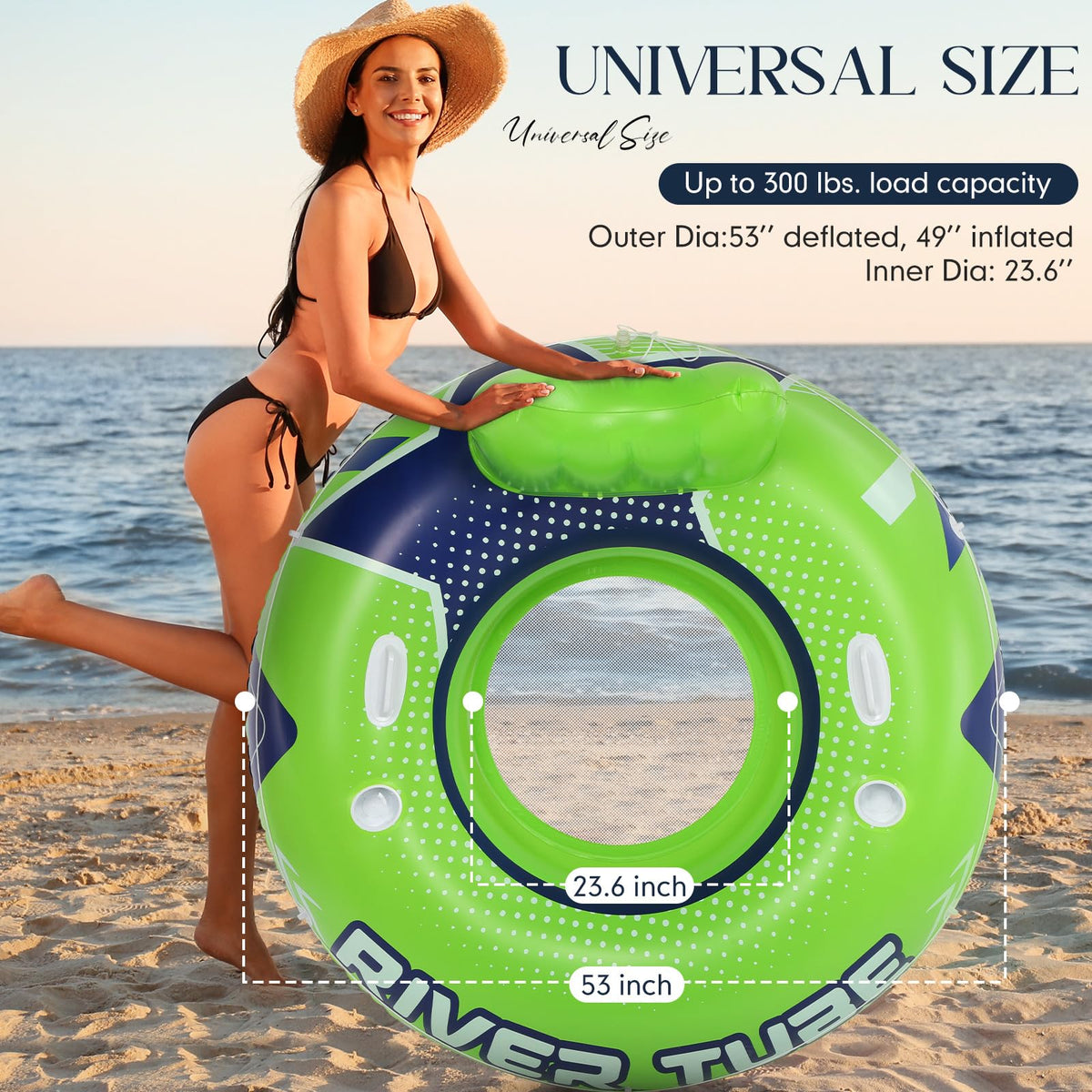 53" Heavy Duty River Tube Float 4 Pcs Y636