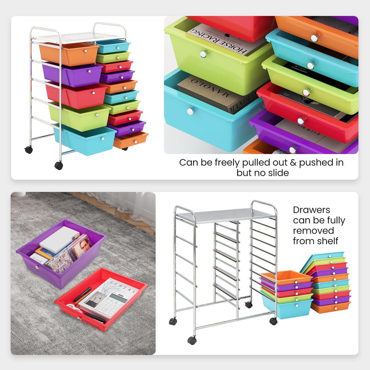15 Drawer Rolling Storage Cart Q22418