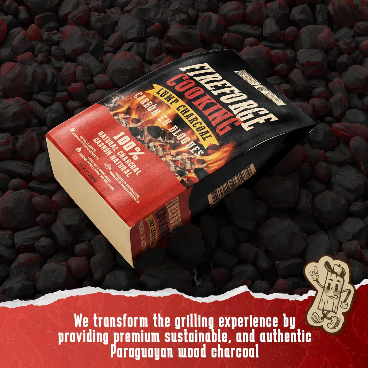 Wood Lump Charcoal 8kg D4837