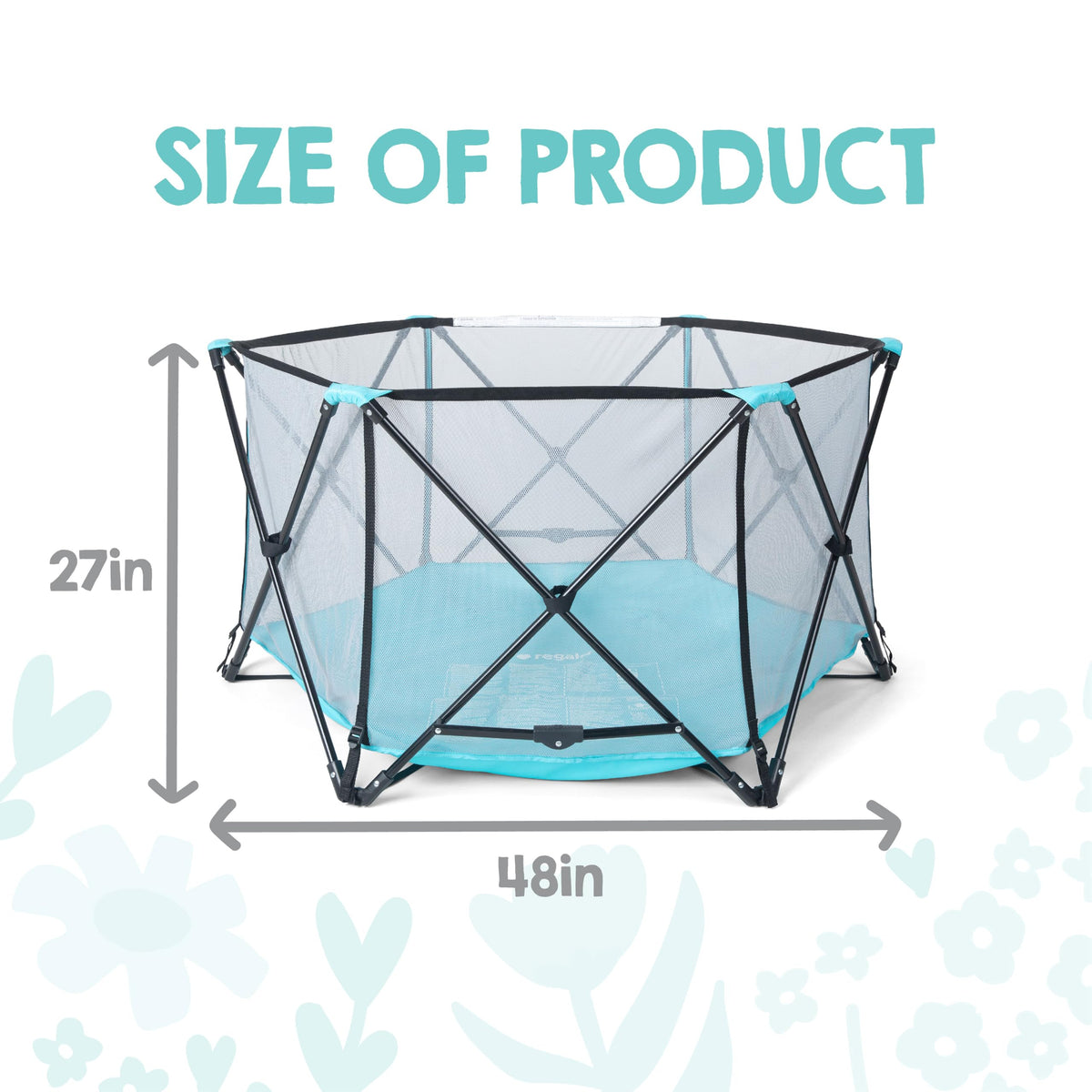 Foldable 6-Panel Baby Playpen with Mesh Sides O9091