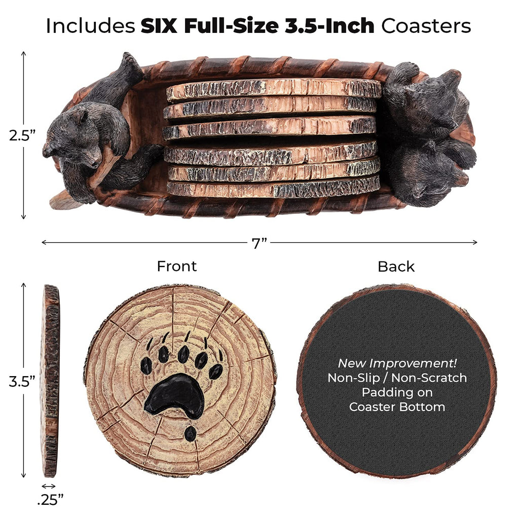 Bear Coasters Set of 6 J9975