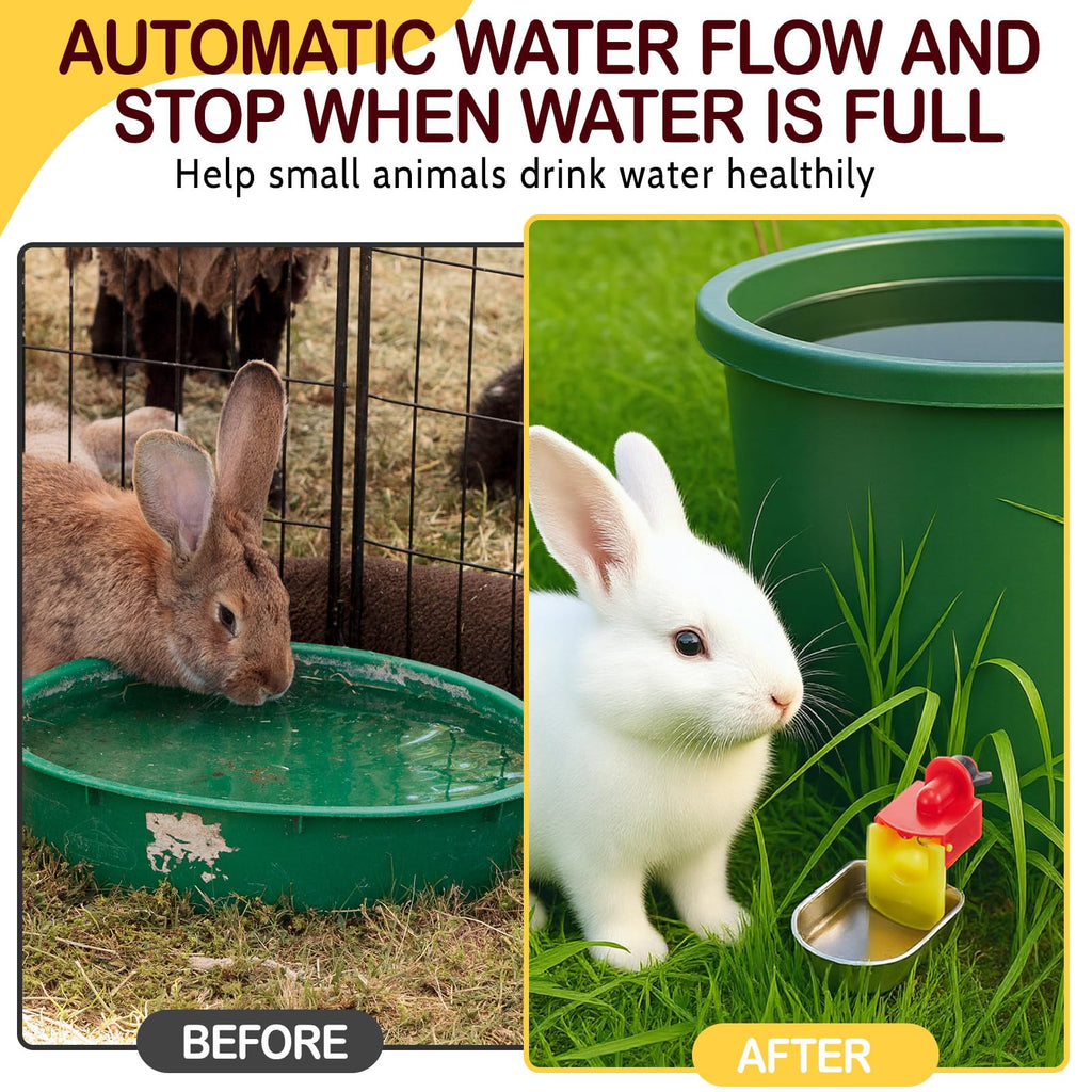 8 Pack Stainless Steel Auto Fill Chicken Waterer Cups Z241