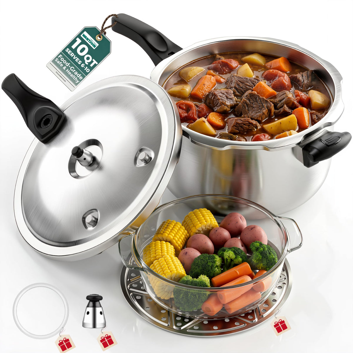 10 Quart Stainless Steel Pressure Cooker M39336