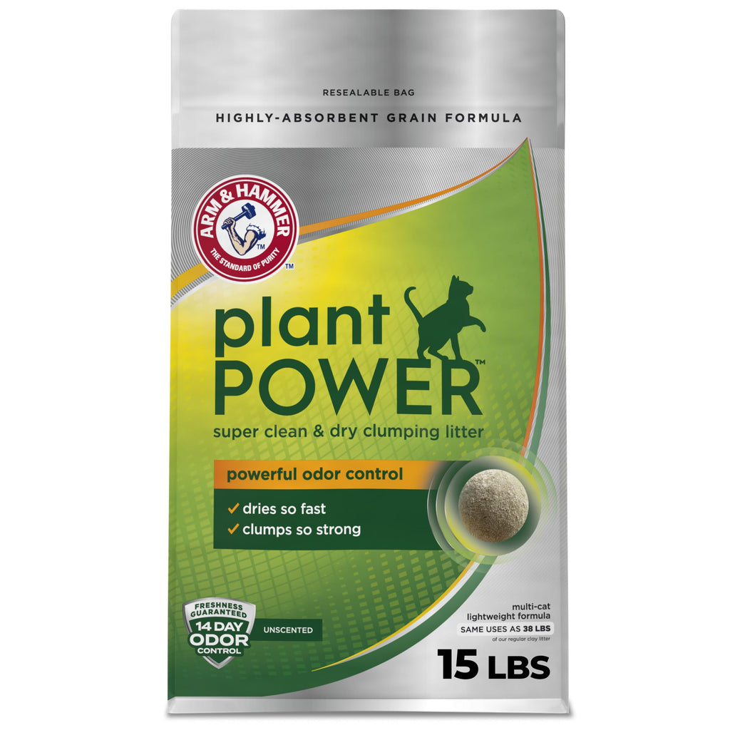 Plant-Based Clumping Cat Litter Unscented 15 Lbs Y599925